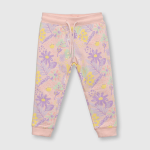 Pantalón de bebé niña floreado de bebe niña floreado rosado