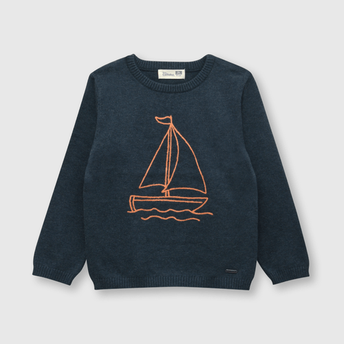 Sweater de bebe niño velero azul
