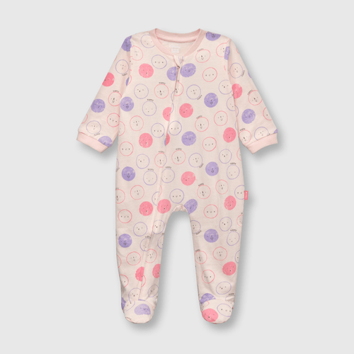 Pijama de bebe niña algodón estampado rosado