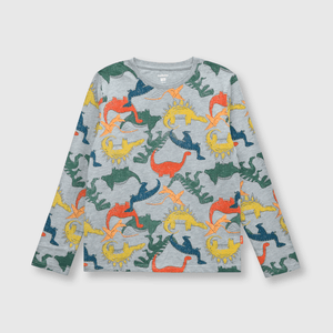 Pijama de niño algodón gris