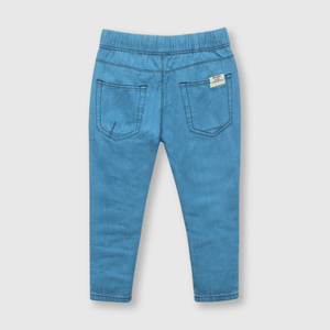 Jeans de bebe niño cintura elasticada azul