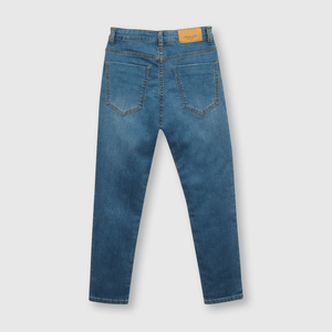 Jeans de niño de punto azul