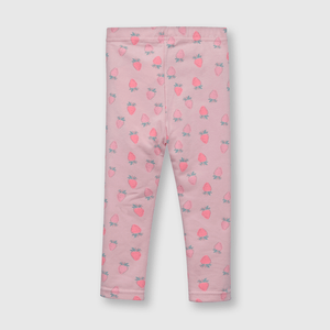 Leggings de bebé niña estampada de bebe niña estampada rosada