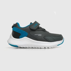 Zapatilla deportiva de niño velcro elástico gris