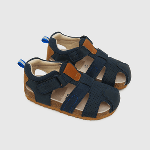 Sandalia de niño velcro corto azul