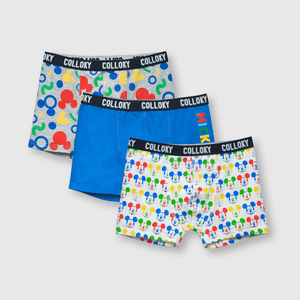 Boxer de niño 3 pack Mickey blanco