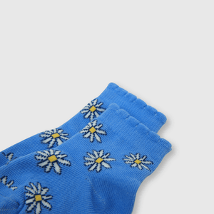Medias deportivas de bebe niña 3 pack margarita celeste