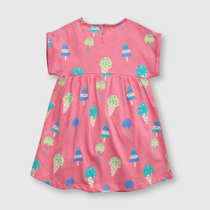 Vestido de bebé niña estampado rosado