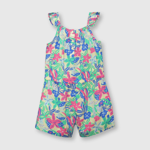 Entero de bebe niña tropical amarillo