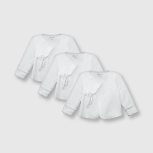 Camiseta baby 3 pack de algodón blanca