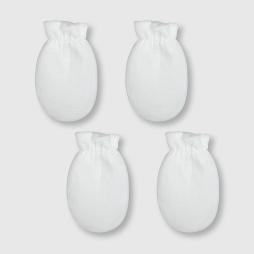 Miton de bebe 3 pack de algodón blanco