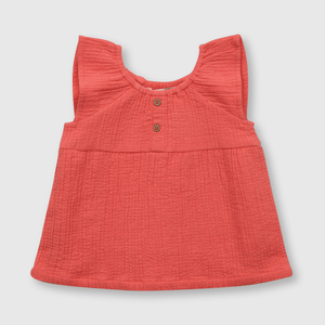 Blusa de bebe niña con botones rosada