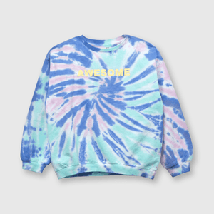 Polerón de niña tie dyed lavanda