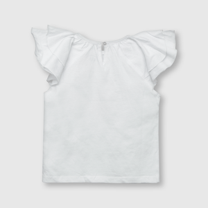 Polo de bebe niña flamenco blanca