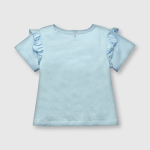 Polo de bebe niña ratoncita celeste