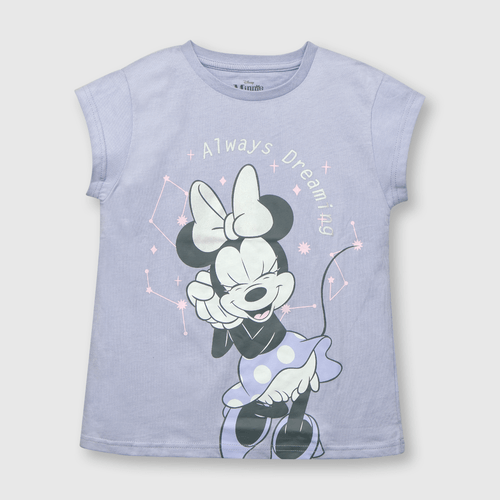 Pijama corto de niña Minnie lila