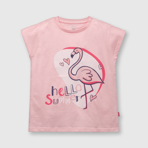 Pijama de niña algodón rosado