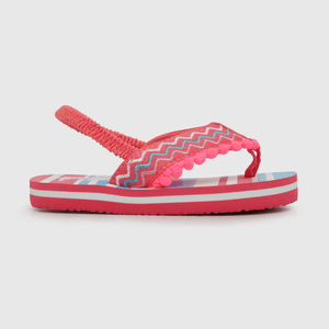 Hawaiana de niña elástico etnica rojo