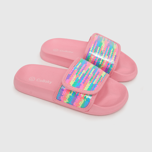 Sandalia de playa de niña rosado