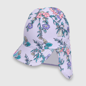 Gorro de bebe niña con filtro Uv lila