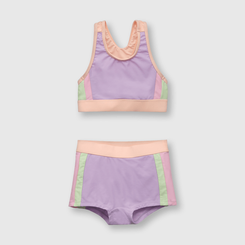 Bikini de niña con filtro UV lila