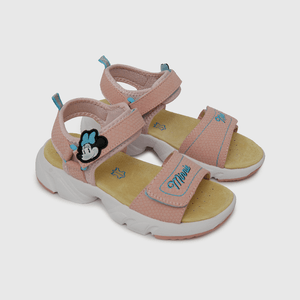 Sandalia de niña doble velcro Minnie rosado
