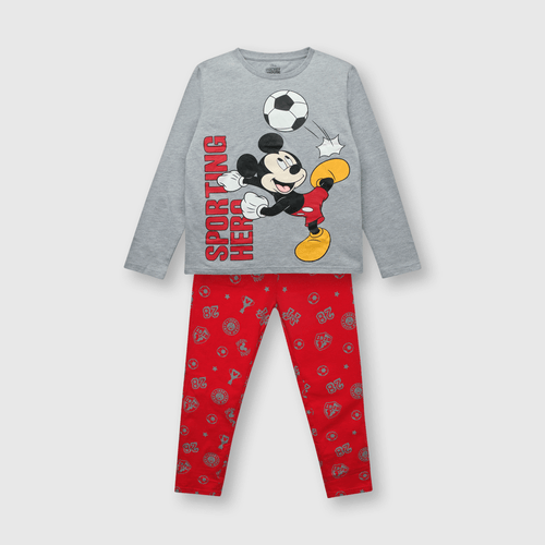 Pijama de niño Mickey gris