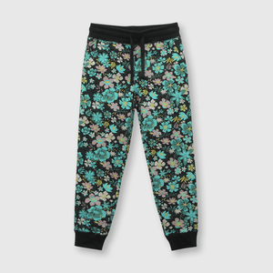 Pantalón de niña flores marengo