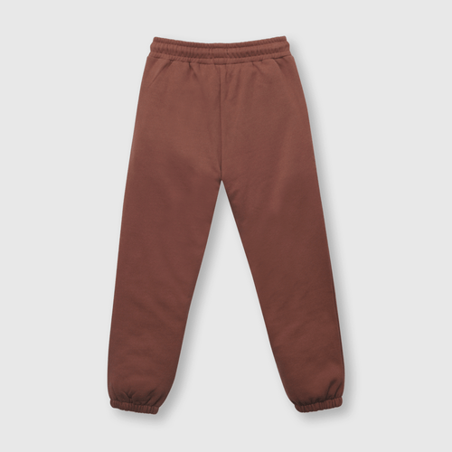 Pantalón de niño de buzo con corte cafe / brown