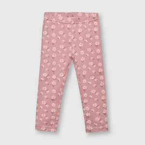 Leggings de bebé niña estampada de bebe niña estampada dark rose