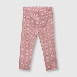Leggings de bebé niña estampada de bebe niña estampada dark rose
