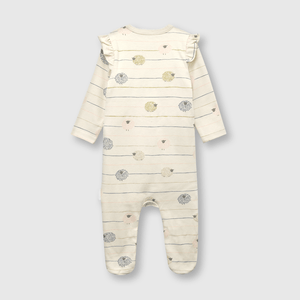 Enterizo de bebé niña ovejitas beige