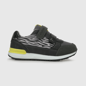 Zapatilla para niña niña 2 velcros jogging negra