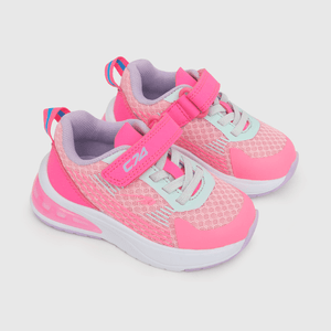 Zapatilla para niña niña velcro elástico sport fucsia