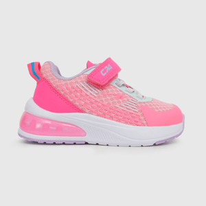 Zapatilla para niña niña velcro elástico sport fucsia