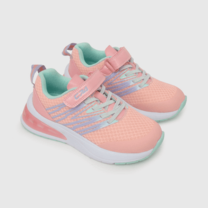 Zapatilla para niña niña velcro elástico sport rosada