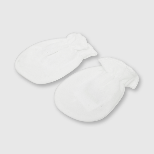 Miton de bebé unisex 3 pack de algodón blanco / white