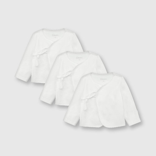 Camiseta de bebé unisex 3 pack de algodón blanco / white