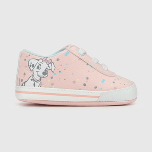 Zapatilla para niña niña cordones dalmatas rosada
