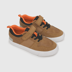 Zapatilla para niño niño velcro elástico urbana amarilla