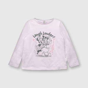 Polo de bebé niña Daisy y Minnie lila