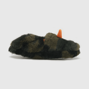 Pantufla para niño de niño, elástico, monster verde