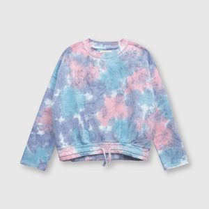 Polerón de niña tie dyed lila