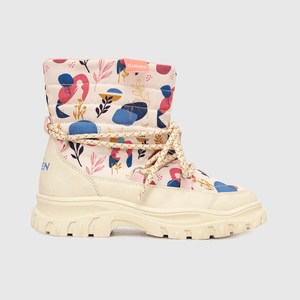 Bota para niña niña con cierre frozen blanca