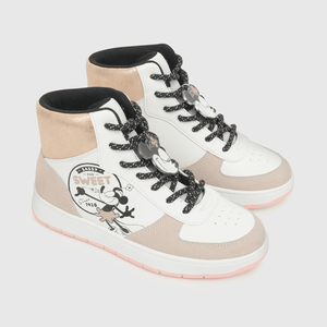 Zapatilla para niña basket niña cordon disney 100 años blanca