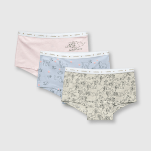 Calzón de niña 3 pack Lady and Tramp beige