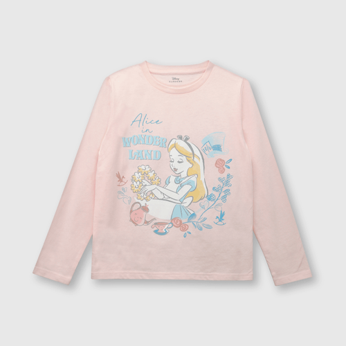 Pijama de niña de algodón Alicia pink / rosado
