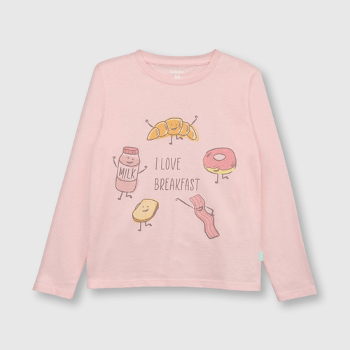 Pijama de niña de algodón pink / rosado