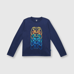 Pijama de niño de algodón azul / blue