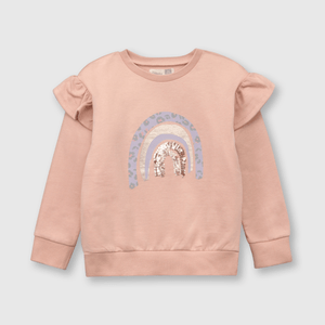 Polerón de bebé niña arcoiris de bebe niña arcoiris rosa viejo